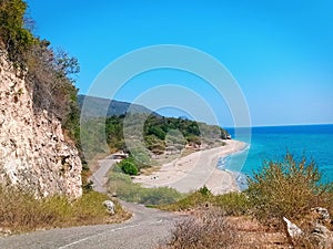 Lanscape of the Batu Payung Beach in Flores  Indonesia.