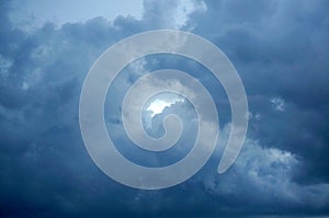 Lanscape of cloudy sky in the evening