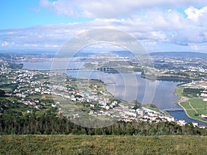 Lanscape in coast Ferrol, Spain photo