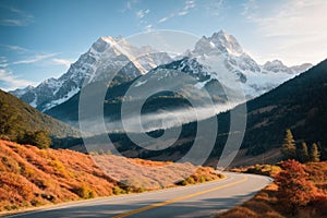 Mountainscapes Incorporate people or cars for a sense of motion Soft made with generative ai photo