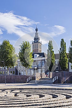 Lanscape river Waal in Nijmegen The Netherlands