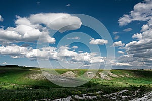 Lanscape shot of the Divnogor hiils at Lipetskaya oblast, Russia