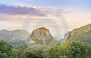 Lanscape view at Doi Pha Mee viewpoint famous place which is check-in point of moopa academy team near Thailand & Myanmar border M