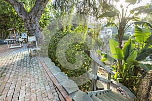 Lanscaping dream in backyard of a wonderful sloped property