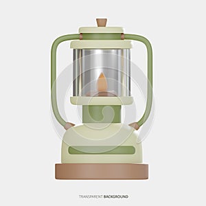 Lantern 3D Icon Illustration Rendering Transparent Background