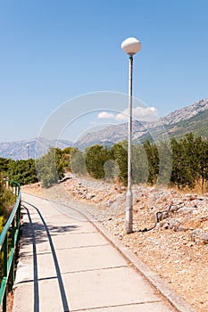 Lantern at the alley in Baska Voda