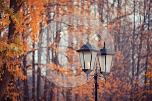 Lantern at autumn time, Kaliningrad