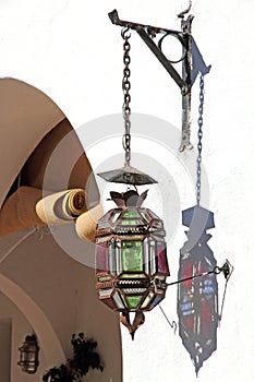 Lantern in the courtyard photo