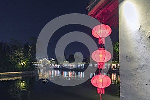 lantern decoration in Watertown xitang in zhejiang province