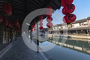 Lantern decoration in Watertown xitang in zhejiang province