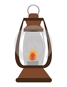 lantern with flame , graphic