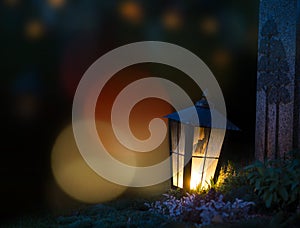 Lantern on grave