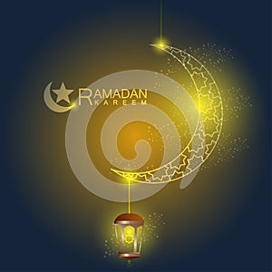 lantern hang on crescent moon