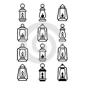 Lantern icon vector design template basic RGB