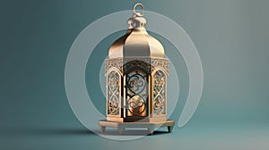 Lantern for Islamic background. 3d Islamic Background, Ai GeneratedArt