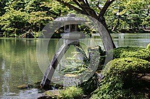 Lantern in Kenroku-en garden, Kanazawa, Japan