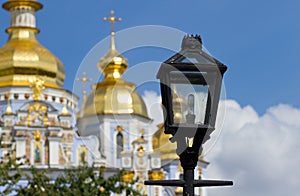 Lantern in Kyiv, Ukraine .