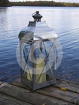 Lantern on the lake photo