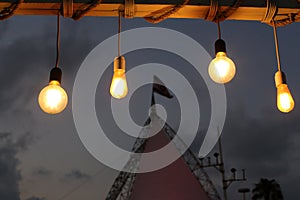 Lantern for lighting in a city park in Israel