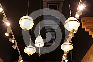 Lantern for lighting in a city park in Israel