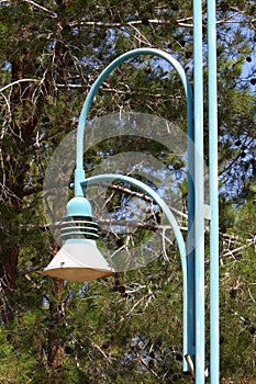 Lantern for lighting in a city park in Israel