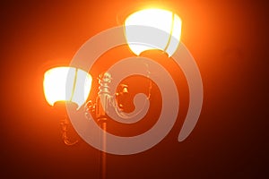 Lantern in the mist.