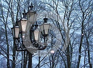 Lantern in the park photo