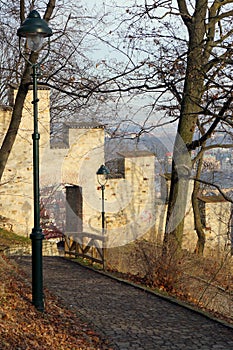 Lantern on the Petrin hill in Prague, Czech Republic, Europe