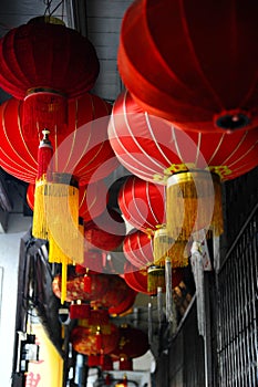 A lantern sell at store during the Chiness New Year