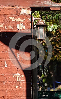 Lantern type vintage wall lamp