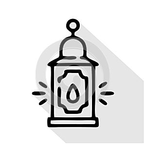 Lantern vector icon. lantern editable stroke. lantern linear symbol for use on web and mobile apps