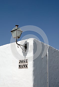 Lantern on wall on Lanzarote