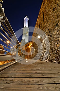 Lanterna, the lighthouse and symbol of the city of Genoa. Genova. Liguria, Italy photo