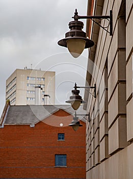 Lanterns on the building in Birmingham photo