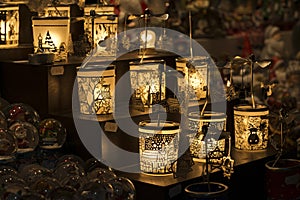 Lanterns on the christmas market