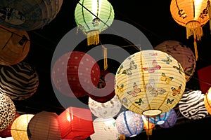 Lanterns at the enlighten festival canberra photo