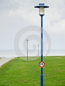 Lanterns on the German North Sea beach