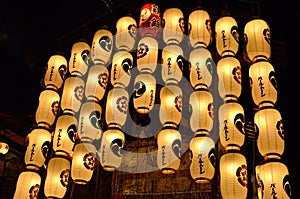 Lanterns of Gion festival, Kyoto Japan in July.