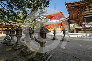 Lanterns on Kongobu ji Danjo Garan, Koyasan