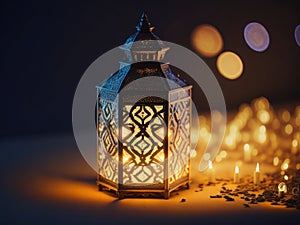Lanterns lamp with arab ornaments at ramazan kareem