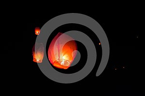 Lanterns at night. Mill of the Elves, Trikala.