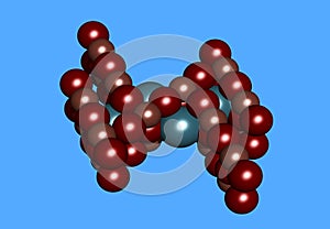 Lanthan Kupfer Oxid molecular model photo