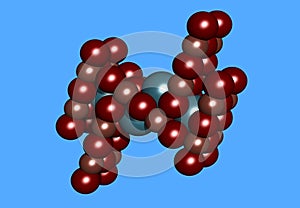 Lanthan Kupfer Oxid molecular model photo