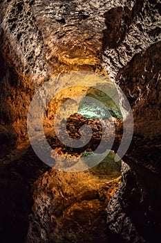 Lanzarote cueva verde photo