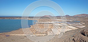 Lanzarote saltworks salinas de Janubio, Canary Islands