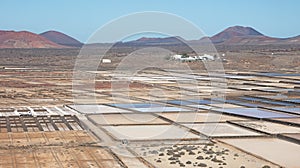 Lanzarote saltworks salinas de Janubio, Canary Islands