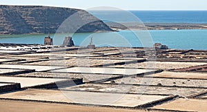 Lanzarote saltworks salinas de Janubio, Canary Islands