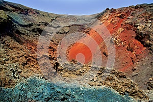 Lanzarote Timanfaya colorful lava stone photo