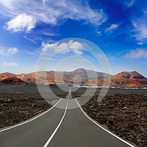 Lanzarote Timanfaya Fire Mountains road photo