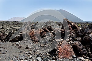 Lanzarote Timanfaya Fire Mountains volcanic lava